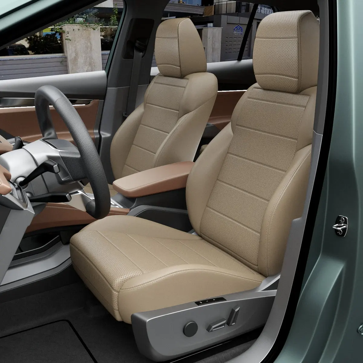 Чехлы на сиденья Chery Tiggo 7 2020-2024 Темно-Бежевый