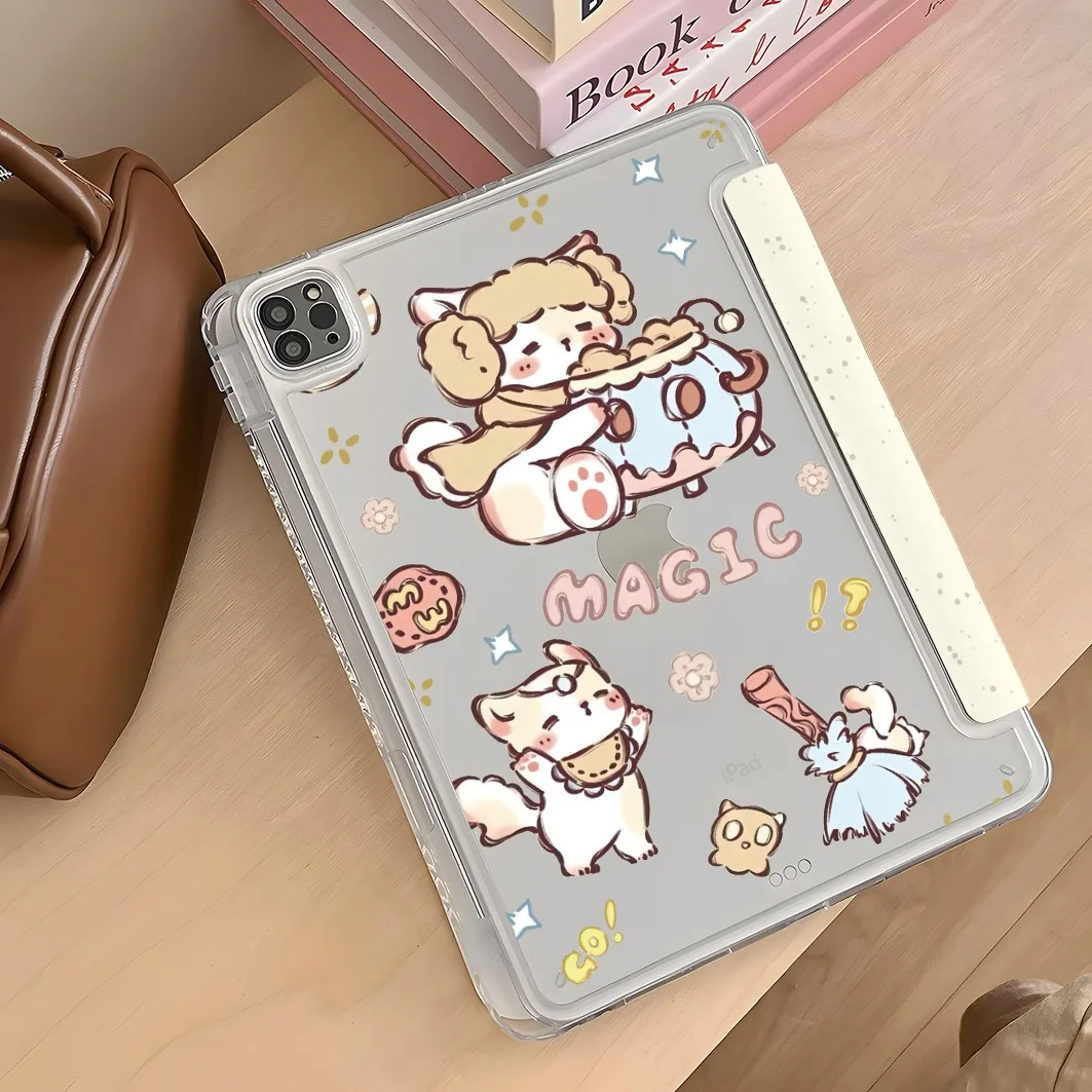 Фото Чехол для планшета Magic Cat Pen Slot для Mini 7 6, iPad Pro 2024 2022 2021 2020 2019 2018 2017 11 10 9 8 7 6 5 Air7 6 5 4 3 2 1 Cover №2