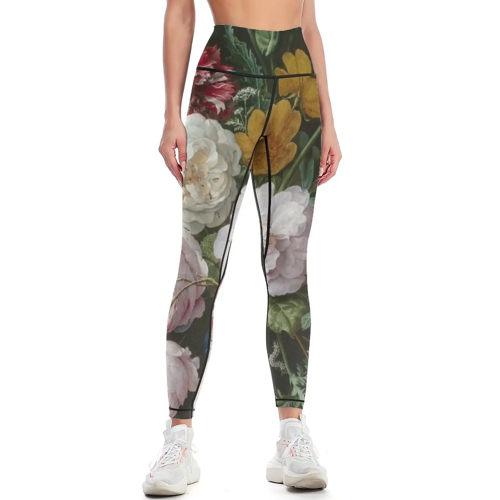 Ян Дэвидс. De Heem - Still Life с цветами в стеклянной вазе 1683 леггинсы женская спортивная