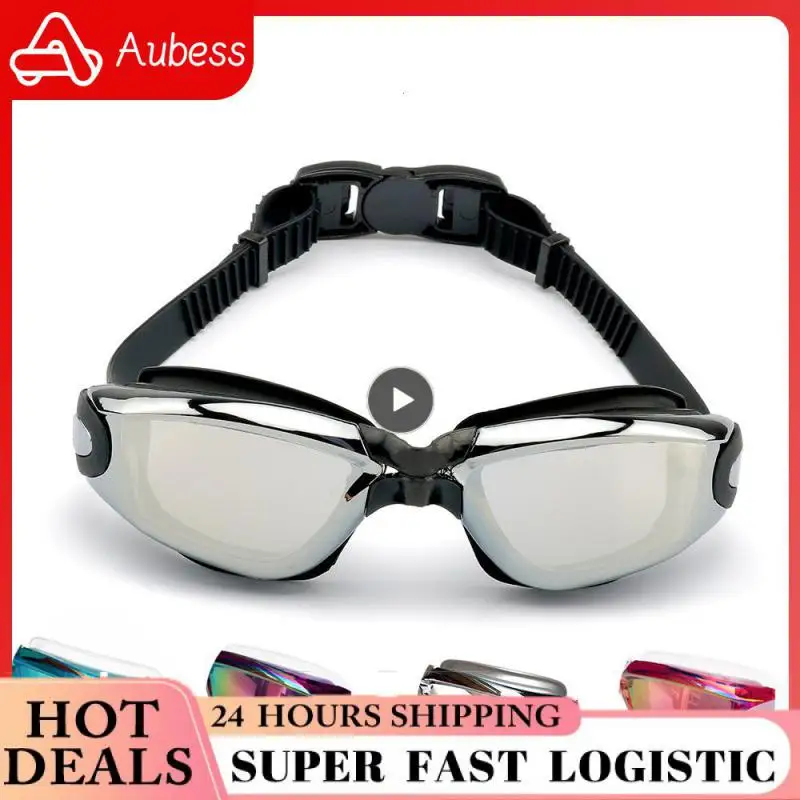 

Swimming Goggles Adult HD Waterproof Anti-fog Large Frame Swimming Glasses Diving Accessories UV Protection Outdoor Indoor Pool