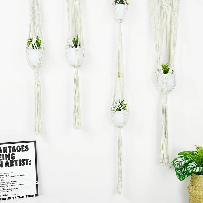 

1 шт. креативная хлопковая веревка, садовая Сетчатая Сумка для цветочных горшков, винтажное украшение для балкона, подвесная корзина, товары...