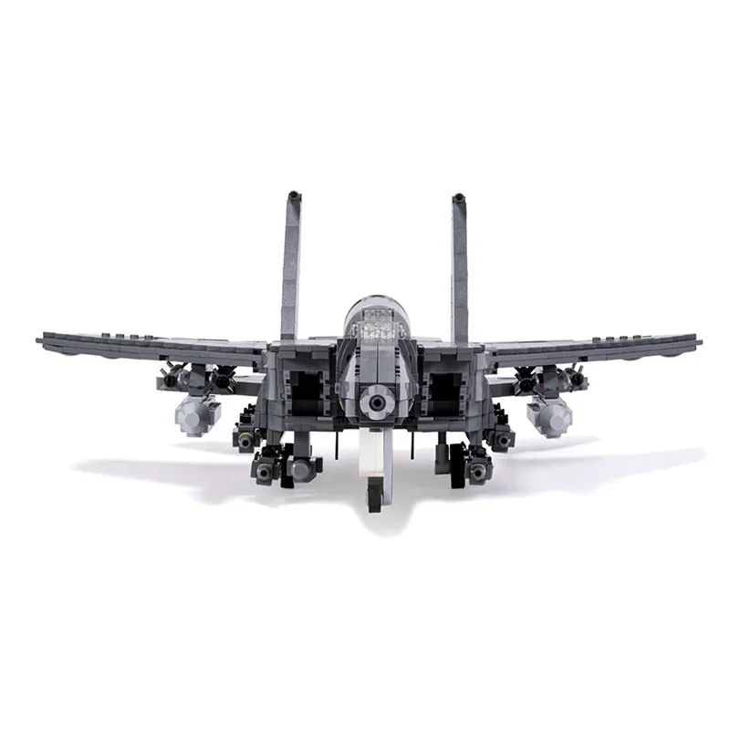 Модель военного самолета Moc строительные кирпичи F-15E Strike Eagle Fighter технологические