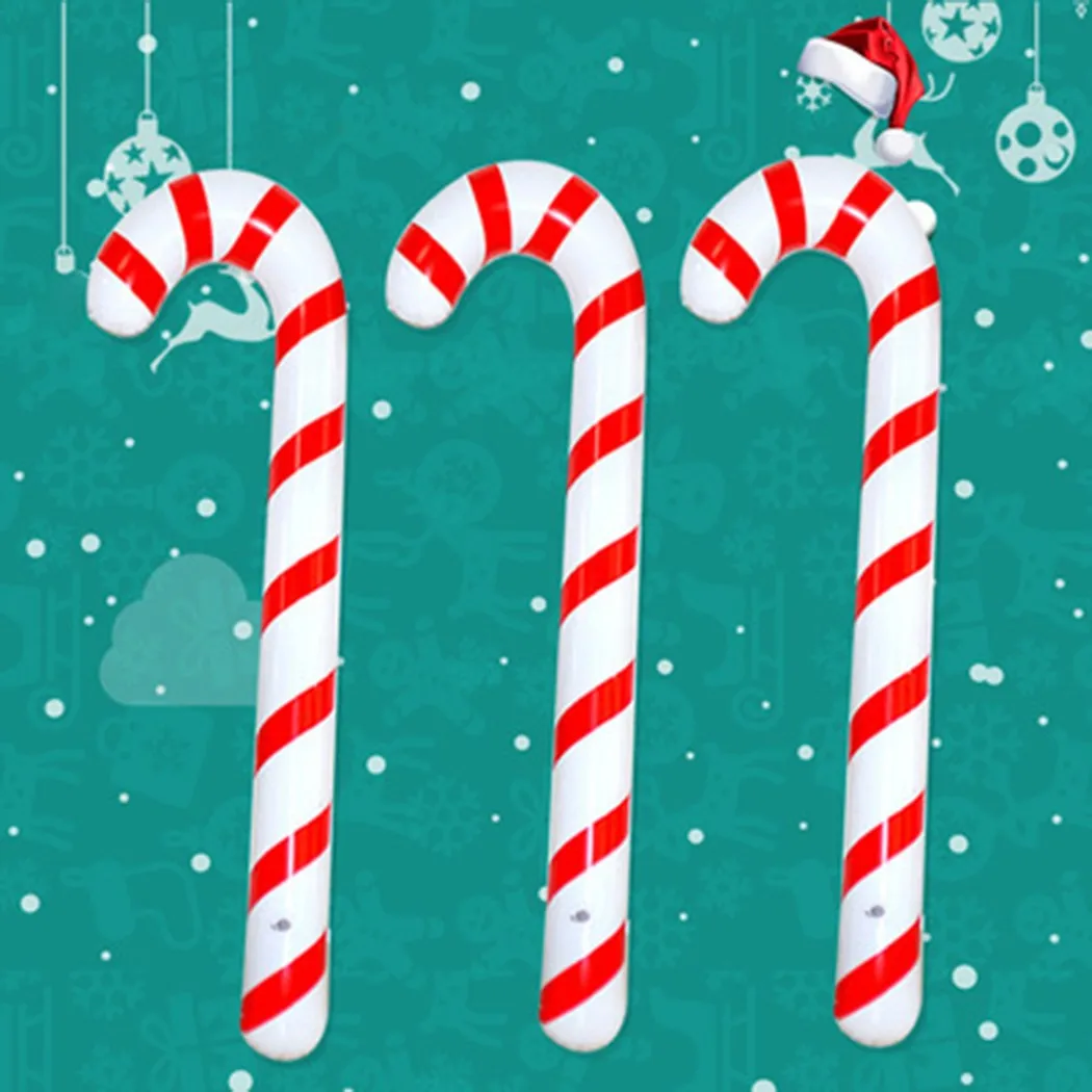 

3PCS Inflatable Christmas Candy Cane Christmas Tree Hanging Ornaments New Year Party Outdoor Decor Xmas Supplie 2022 Navidad