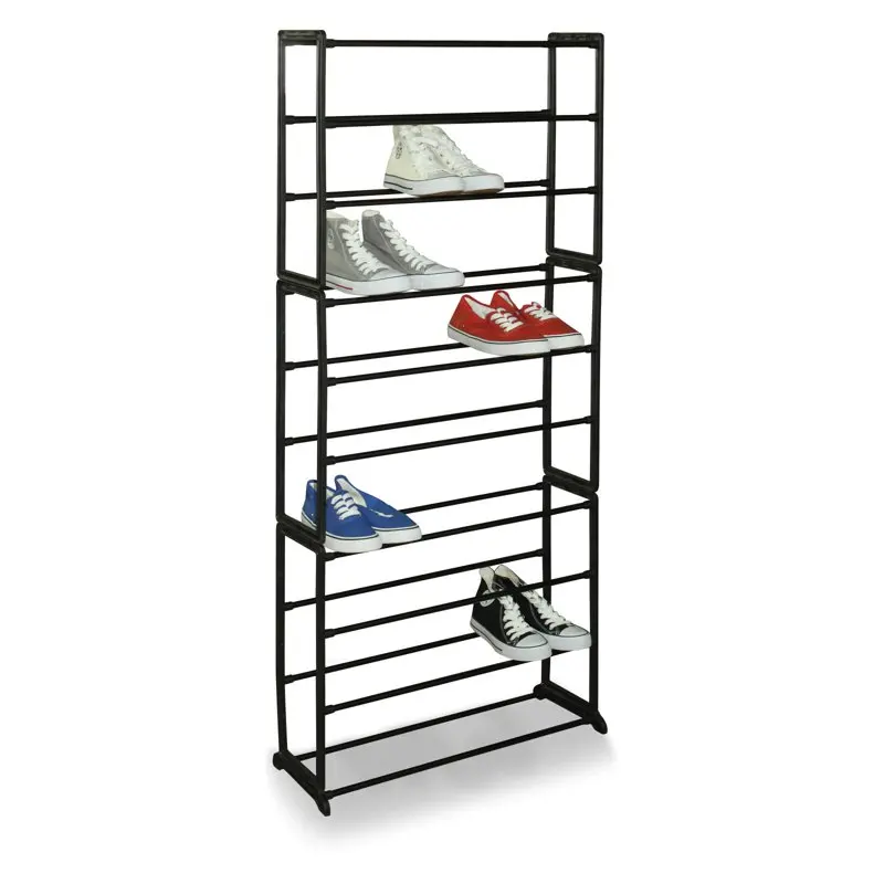 

Easy Assemble Space-Saving 30 Pair Shoe Tower Multi-Purpose Storage Rack, Black
