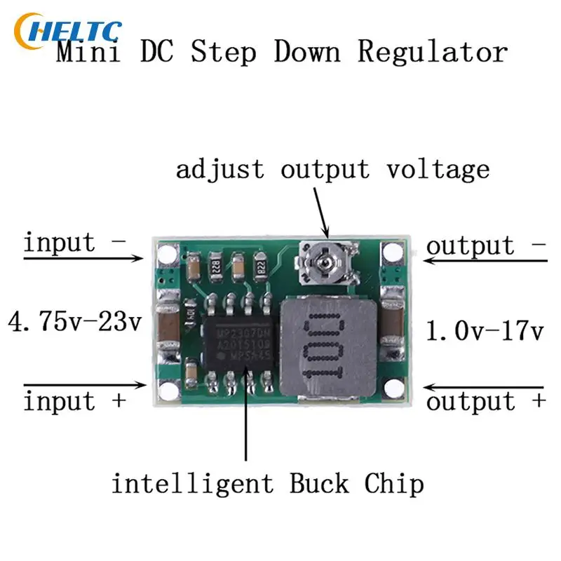 

1PCS 3A MINI DC-DC STEP DOWN CONVERTER VOLT REGULATOR 5V-23V TO 3.3V 6V 9V 12V