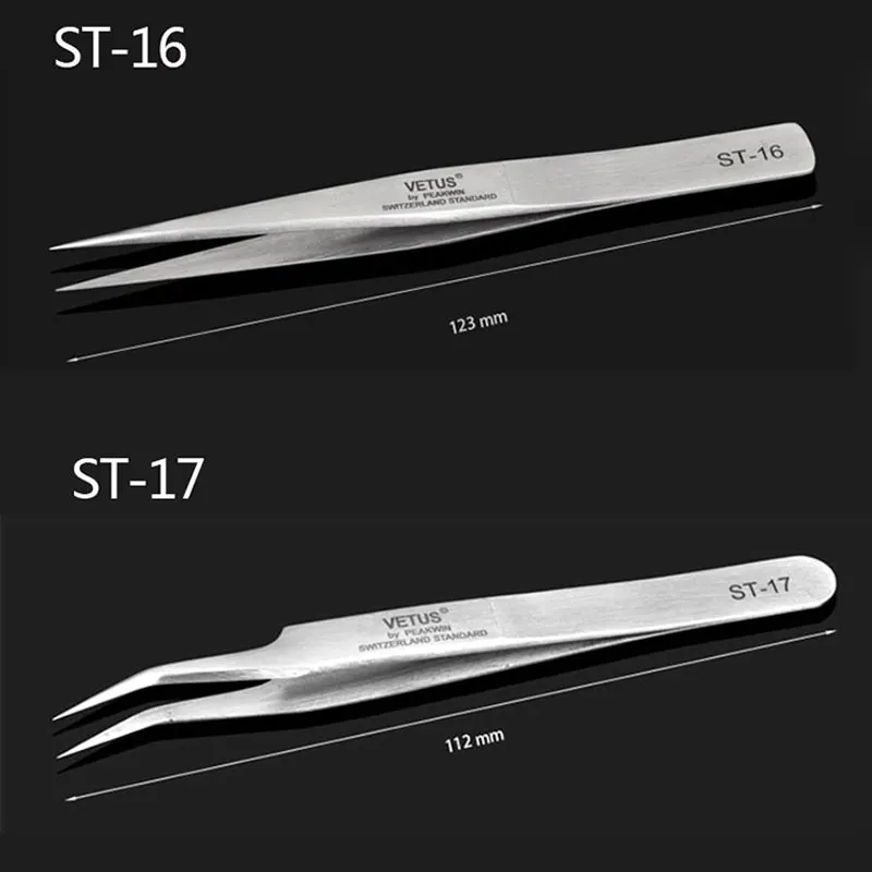 Набор из 8 инструментов для ремонта макияжа серии VETUS ST пинцет нержавеющей стали