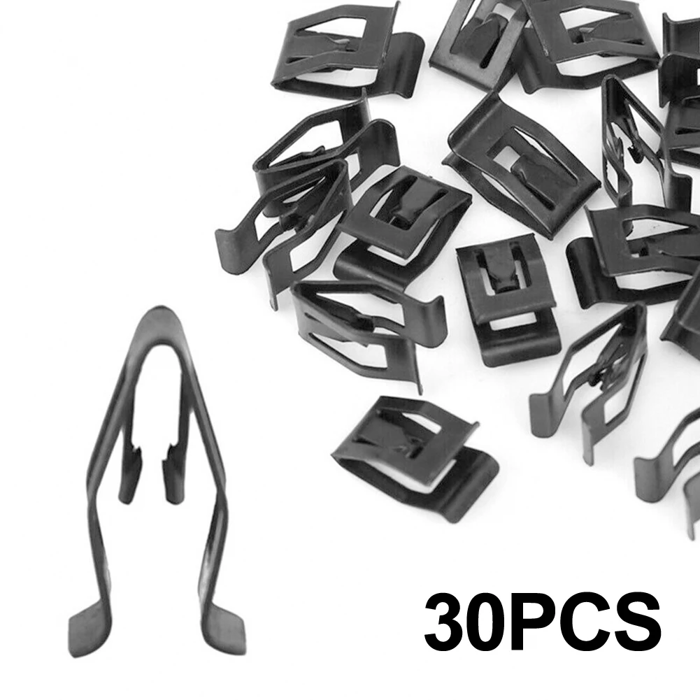

30Pcs Auto Car Front Console Dash Dashboard Auto Door Trim Metal Retainer Clips For Fitting Side Skirts, Bumpers ,dashboard And