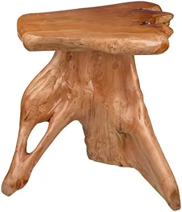 

Wood End Table, Round Wood Side Table with Metal Legs, for Dining Room, Home Office, Bedroom, Living Room, Home Decor (Natural W