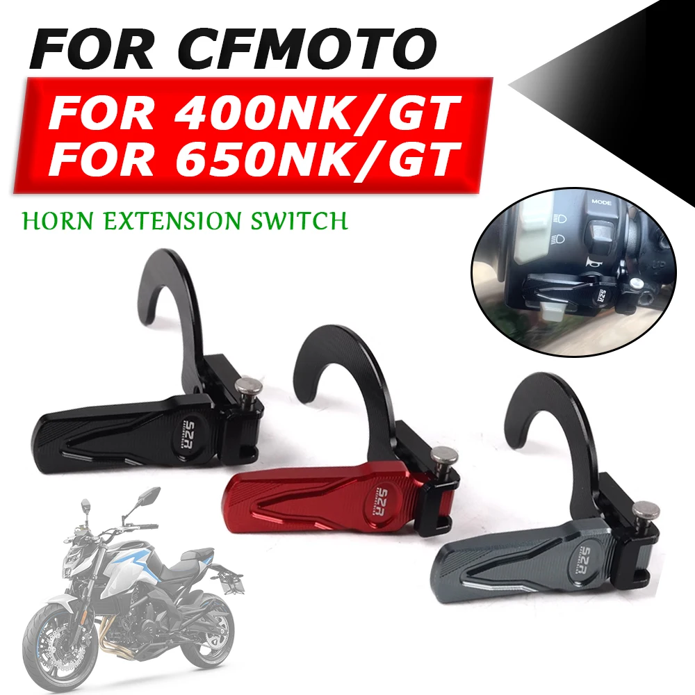 

For CFMOTO 650GT 400GT 650 GT 400 NK 400NK 650NK Motorcycle Accessories Left Horn Switch Extension Button Auxiliary Cap Guard