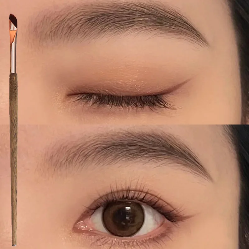 

Professional Eyeliner Eyebrow Brush Fiber Hair Brow Contour Eyeliner Angled Sickle Head Make Up Brush Eye Makeup Tools Wholesale