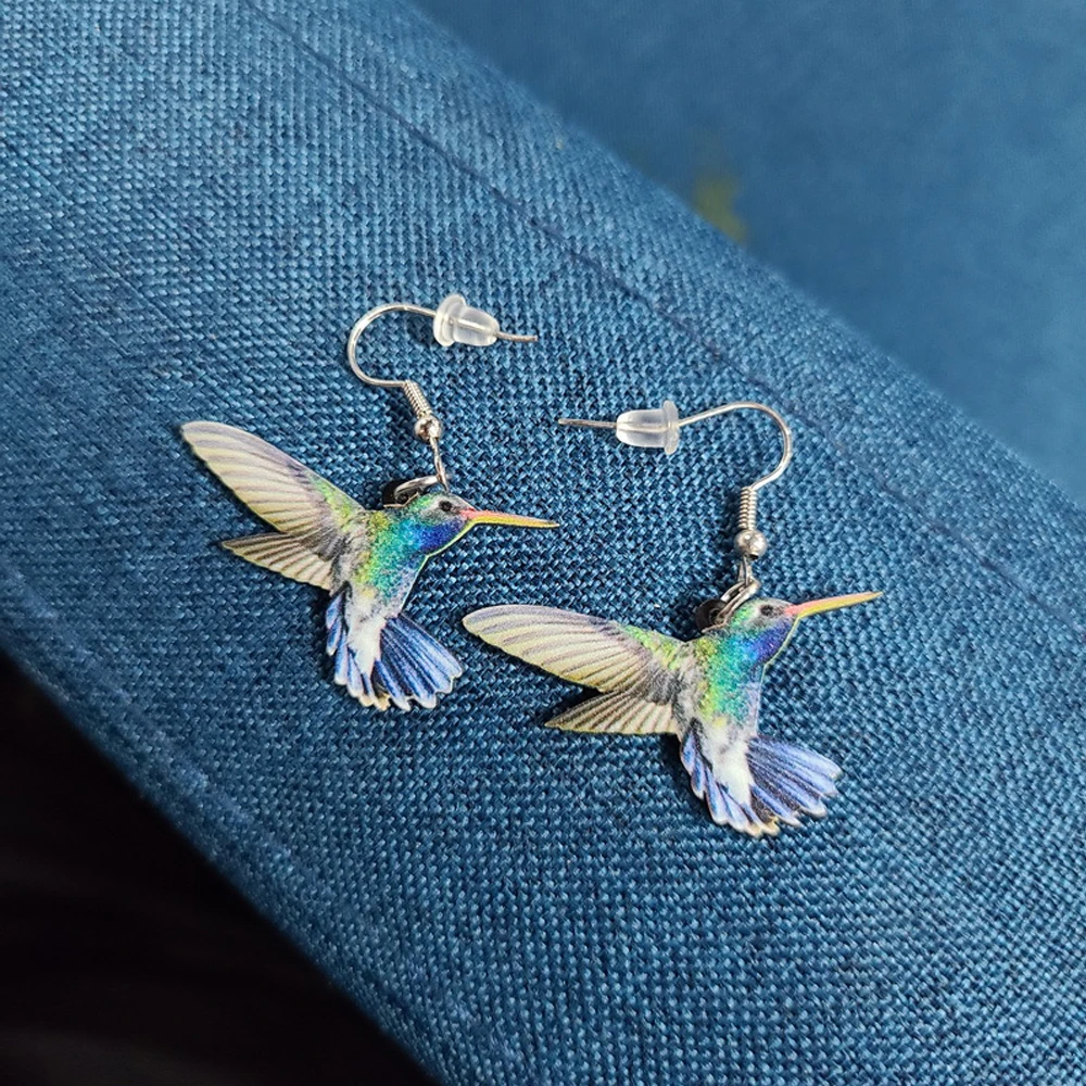 Серьги-подвески в виде птицы Колибри голубей орла совы попугая ювелирные изделия