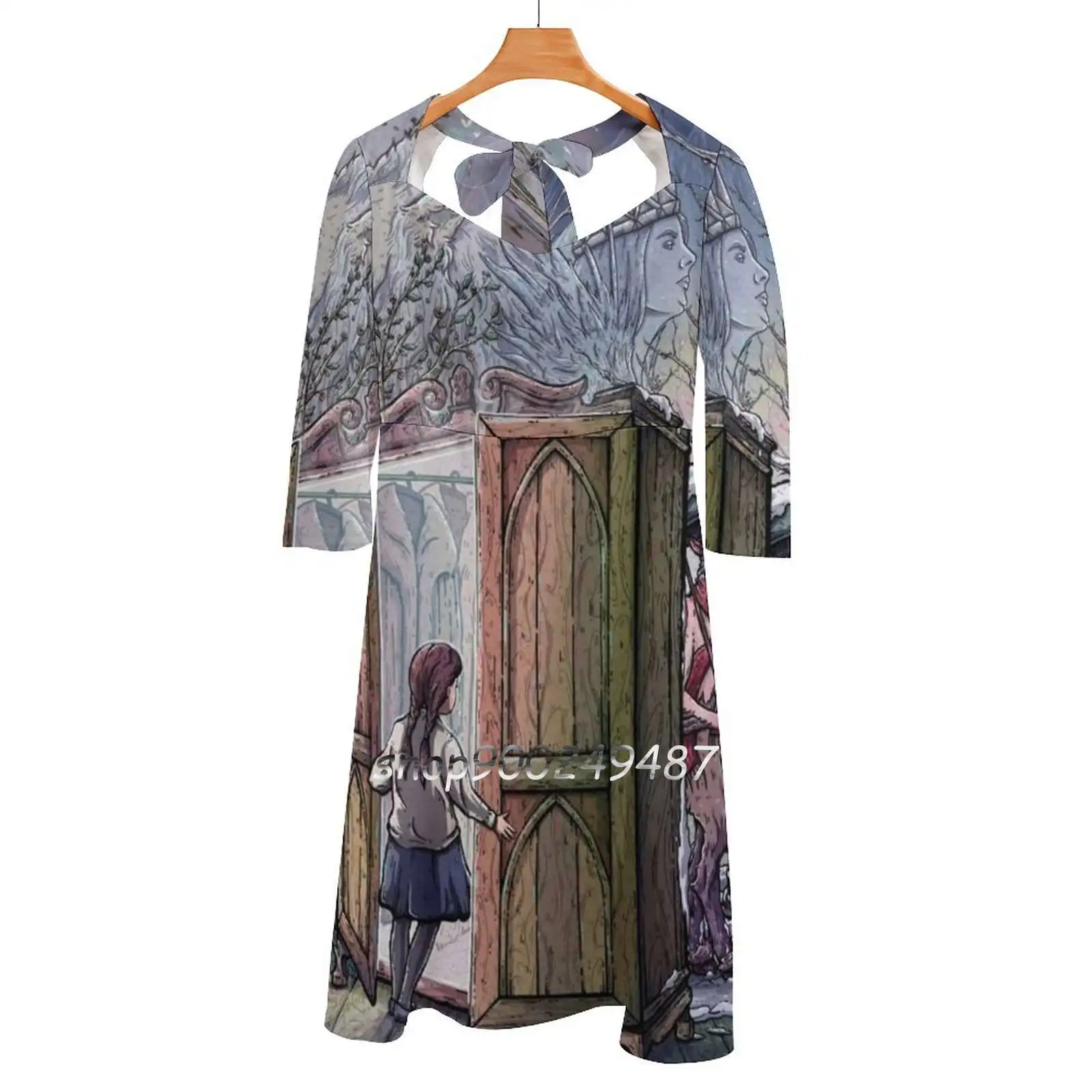 Lucy'S Discovery платье Narnia Fan Art с квадратным вырезом Новое Элегантное женское