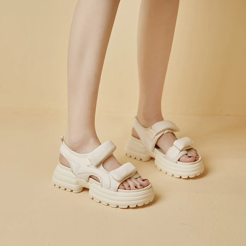AIYUQI Sandals Women Platform 2023 New Fashion Sneakers Women Summer Sandals Casual Beach Women's Sandals