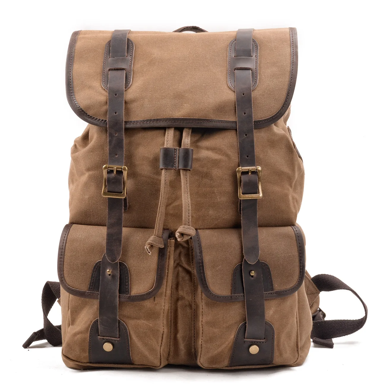 Waterproof Waxed Canvas Backpack Men Backpacks Vintage Rucksack Travel School Bag Laptop Bagpack Boy Large Capacity bookbags