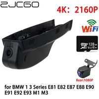 zjcgo 4k car dvr dash cam wifi front rear camera 2 lens parking monitor for bmw 1 3 series e81 e82 e87 e88 e90 e91 e92 e93 m1 m3