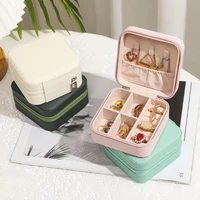 portable jewelry storage box candy color travel storage organizer jewelry case earrings necklace ring jewelry organizer display