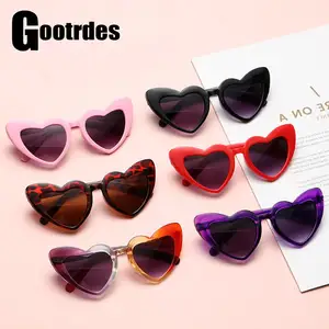Kids Heart-Shaped Sunglasses 2022 Summer Children Sun Glasses Cute Love Heart Sun Shades Eyewear for