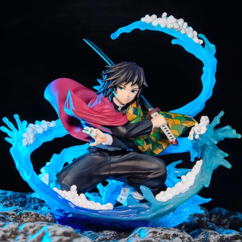 

17CM Anime Figure Demon Slayer Tomioka Giyuu Water Breathing Action Figure PVC Model Toy Kimetsu No Yeyang Gift for Children