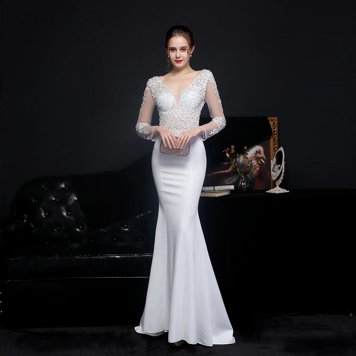 Luxury Party Elegant Dresses for Women 2022 Evening Prom Formal Long Clothes Sexy Sequin Cocktail Ceremony Birthday Maxi Outfits