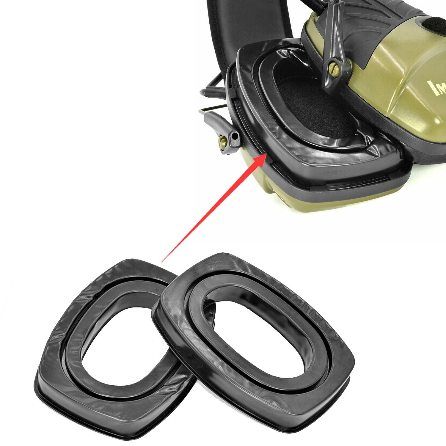 Tactical 1 Paio Di Cuscinetti Auricolari In Gel Per Howard Leight Di Honeywell Impact Shooting Sport Pro Sync Paraorecchie Leightning