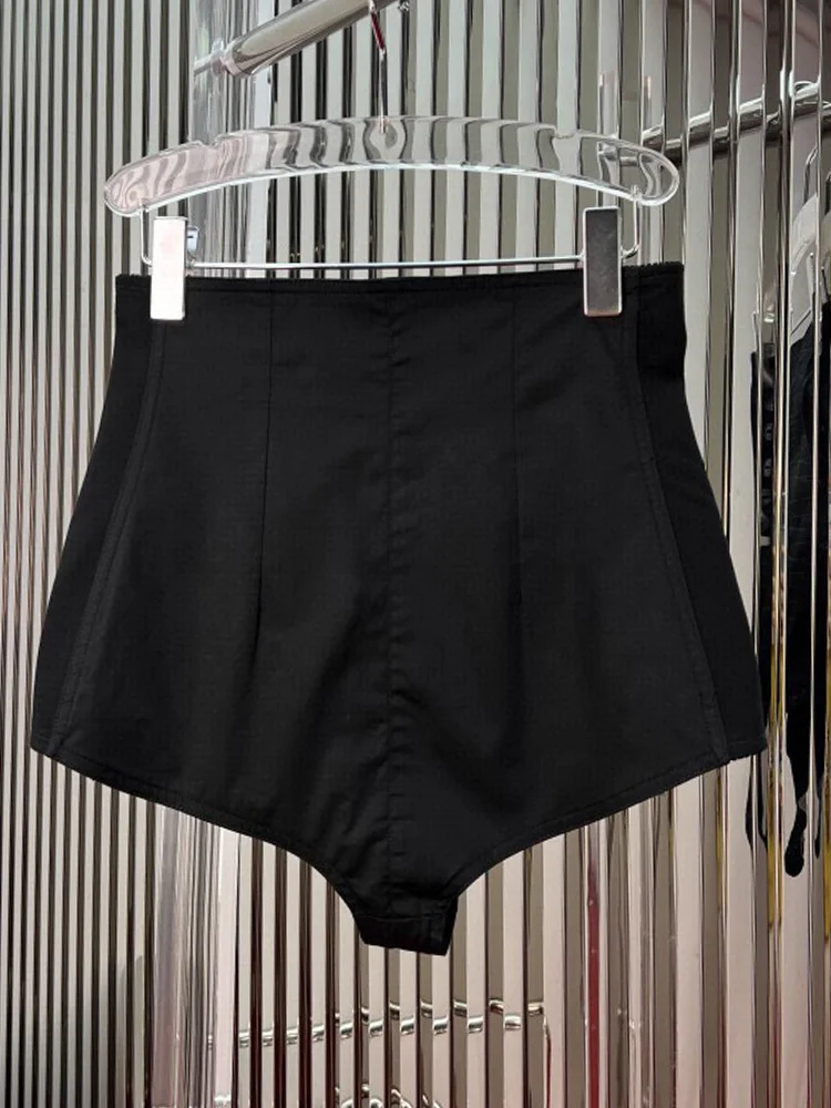 

2023Casual shorts, Black Sexy Short Pants For Women High Waist Solid Minimalist Single Breasted Slim Shorts Female Clothing Sum
