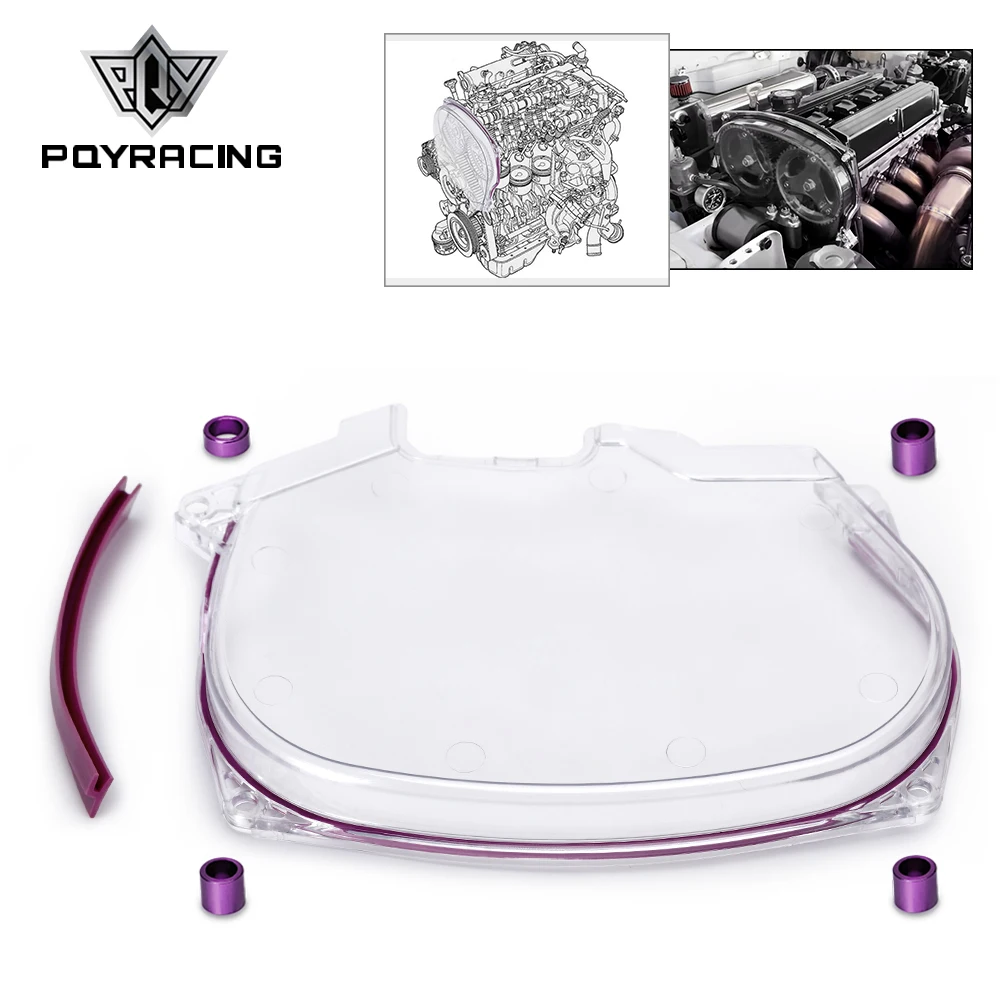 

PQY - Clear Cam крышка зубчатого ремня Крышка турбо кулачок шкив для 96-05 Mitsubishi Evolution Lancer EVO4-8 4G63 PQY6338