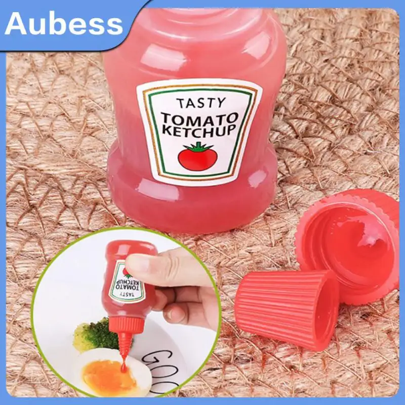 

Transparent Salad Dressing Container 2/3pcs Spices Bottle With Lid Ketchup Bottle Small Kitchen Gadgets Portable Oil Dispenser