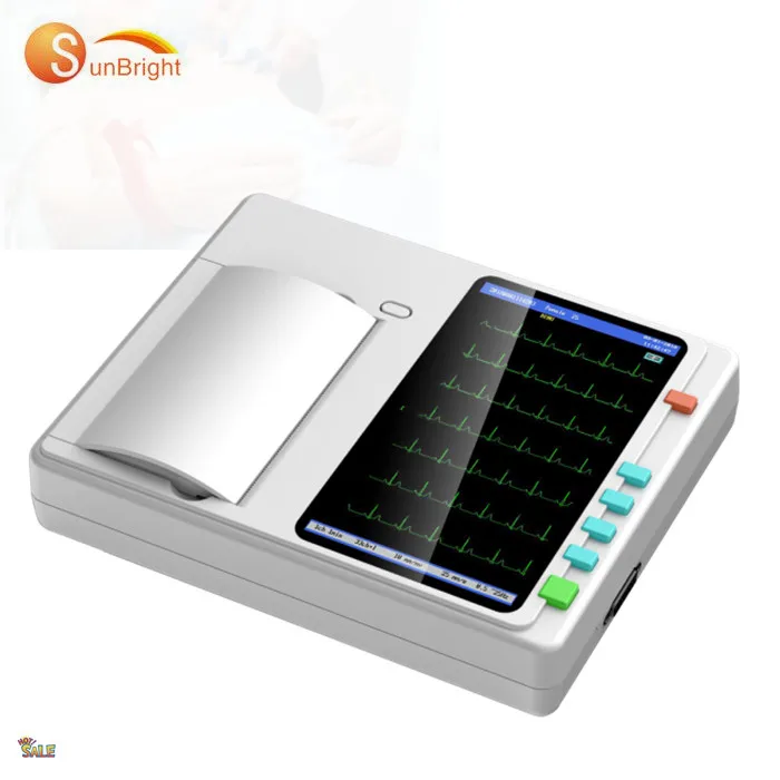 

EKG cardiac monitor ECG machine 6 channel 12 lead handheld ecg machine