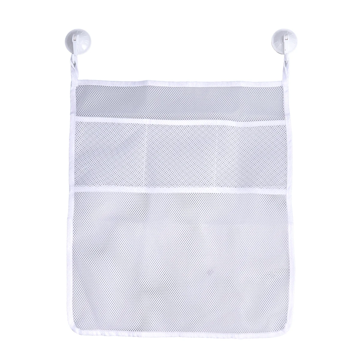 

Premium Leachate Multifunction Bathtub Storage Bags Organizer Set Mesh Net with Suction Hooks