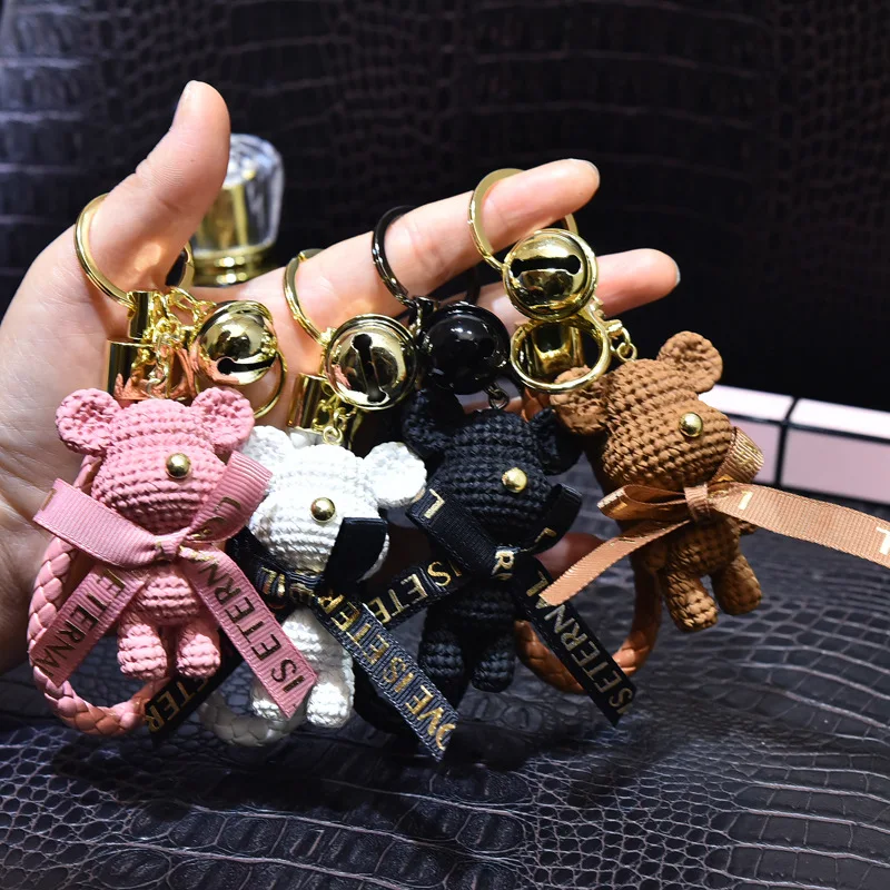 

Resin Bear Keychains For Women Men Home Keychain Car Key Ring Bag Wallet Pendant 2022 New Year Gifts Fashion Jewelry