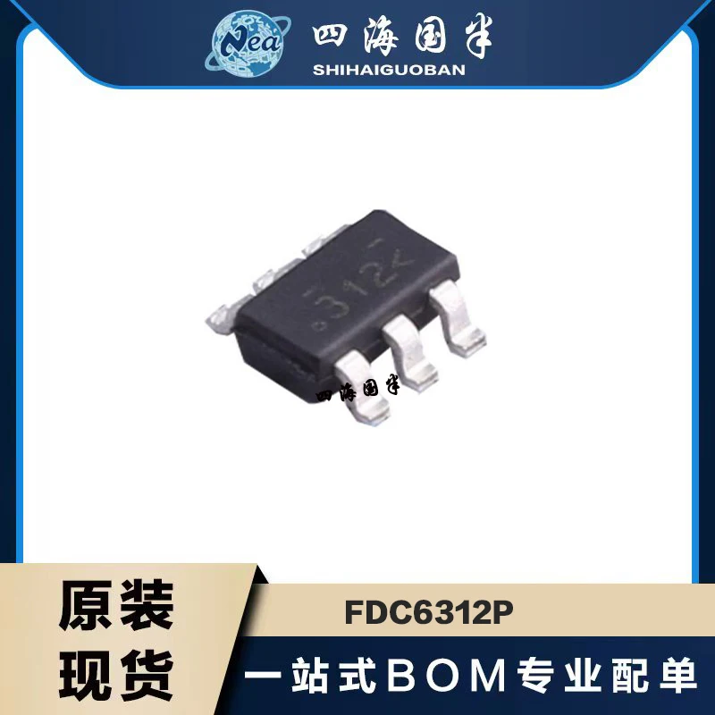 

5PCS FDC6312P 312 FDC6306P 306 SOT23-6 FDC5614P 564 FDC5612 562 Dual P-channel MOS Field Effect Transistor