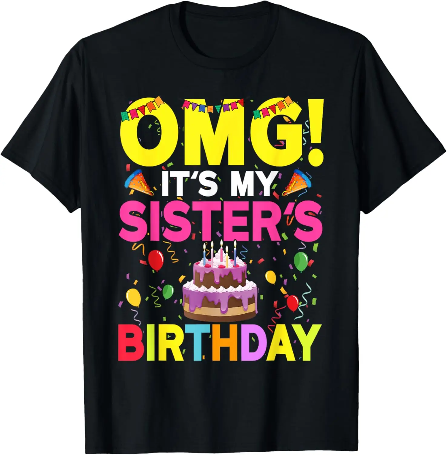 Футболка OMG День рождения моей сестры Happy To Me You Brother Cousin