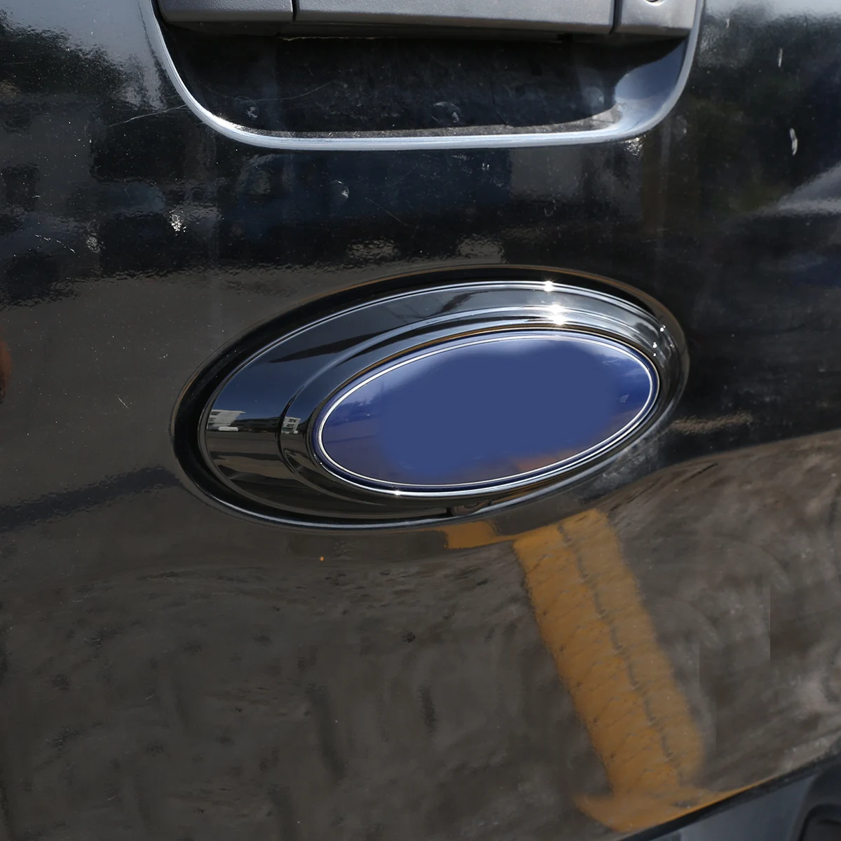 ABS Carbon Fiber/Black For Ford Ranger Wildtrak T6 T7 T8 2015-2022 Car Tailgate Logo Cover Decorative Sticker Car Accessories images - 6