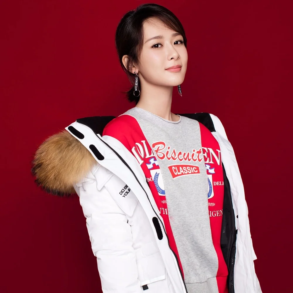 

Superior Winter Quality New Fashion Artificial Fur Collar Warm Jackets Thick Parkas Loose White Duck Down Jacket C 01