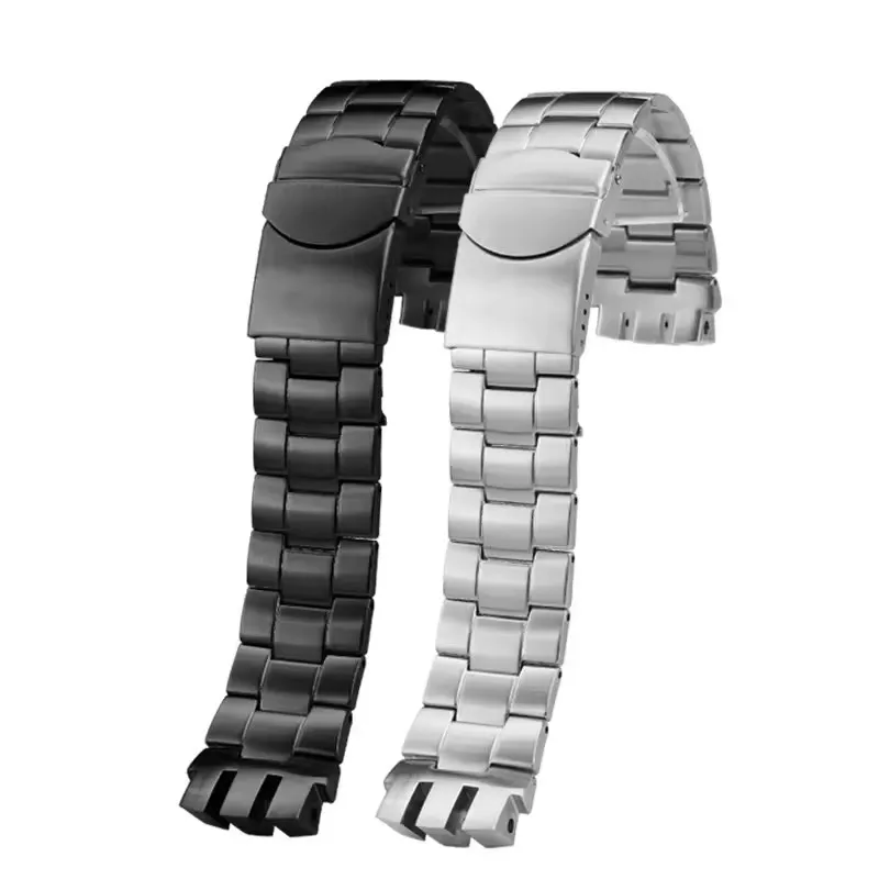 Фото Ремешок для часов Swatch 20 мм с вогнутым и выпуклым креплением YTS401 YTS402 YTS407G YTB400 YTS403 409, браслет из прецизионной стали №5