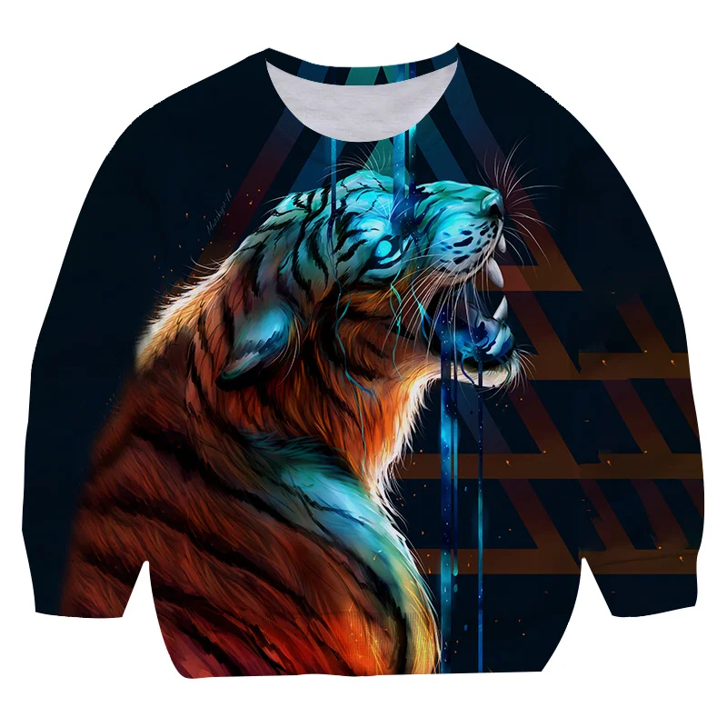 

Children Boys Cool Animal Tiger Sweatshirts Clothes For Kids Tiger Sweatshirts Tops Teen Boys Costume 4 5 6 7 8 9 10 12 14Y