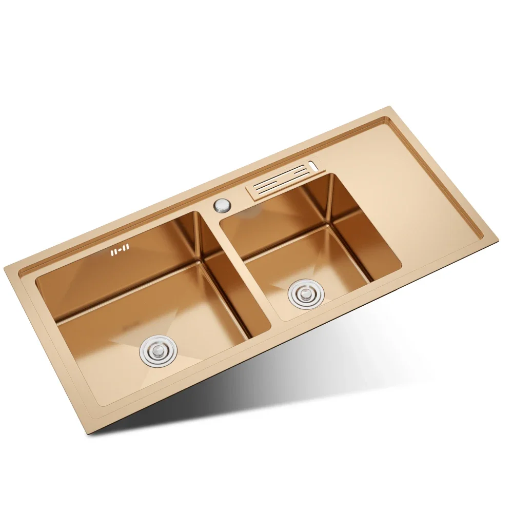 Кухонная раковина из нержавеющей стали с двойной чашей кухонная столешница