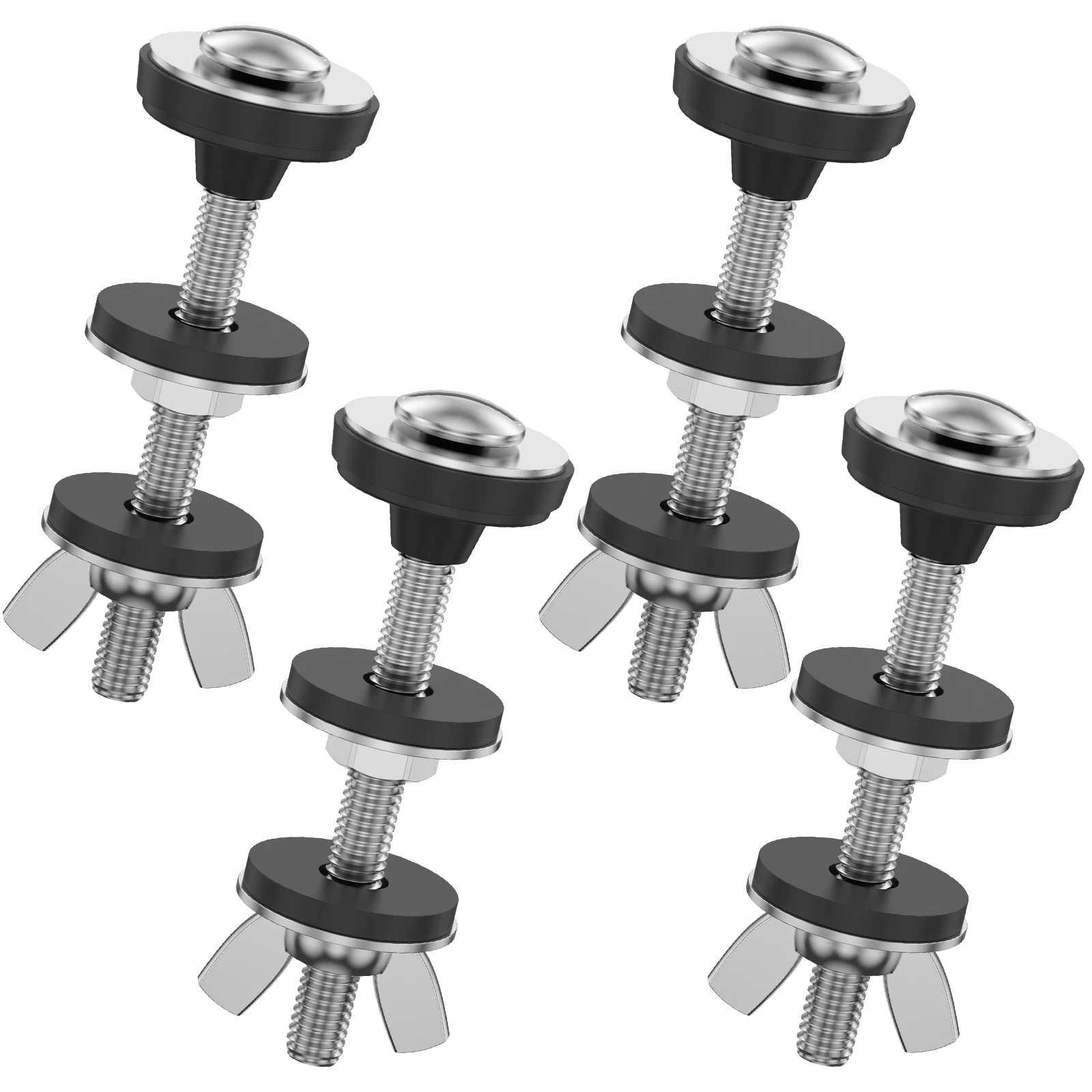 

4Pcs Toilet Tank to Bowl Bolt Kit 304 Stainless Steel Toilet Tank Bolts Washer Kit Sturdy Toilet Rubber Washer Gasket Set Toilet