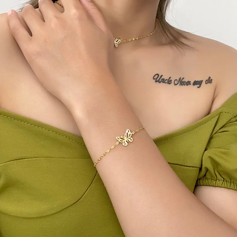 

Женский Регулируемый браслет из серебра 925 пробы, с цепочкой-бабочкой