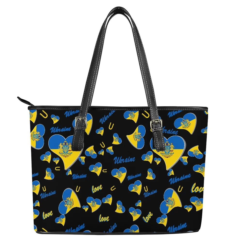 

Women's PU Leather Handbag Drapeau Ukraine and Ukraine Flag Luxury Woman Tote Bag Women's Bags 2022 Fashion Tous Bag