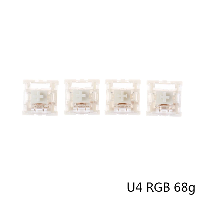 

4pcs U4 RGB Version Clear Top Silent Tactile Mechanical Keyboard Outemu Produce