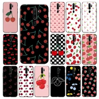 fhnblj cherry fruit phone case for vivo y91c y11 17 19 17 67 81 oppo a9 2020 realme c3