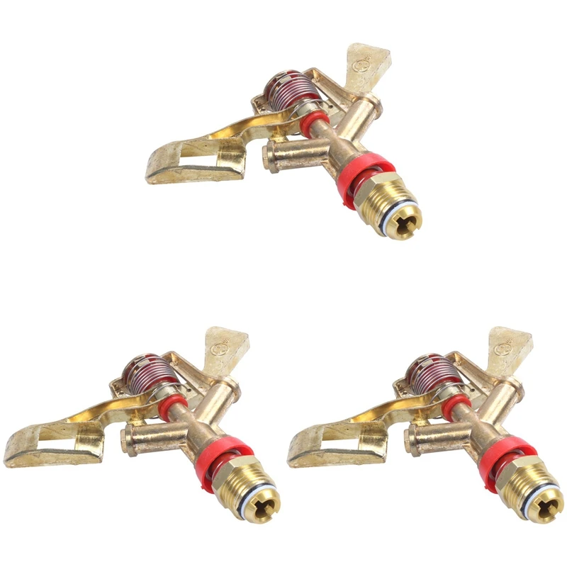 

HOT SALE 3X Hot New 1/2 Inch Dual Connector 360 Degree Rotate Rocker Arm Water Sprinkler Spray Nozzle Garden Irrigation Sprinkle