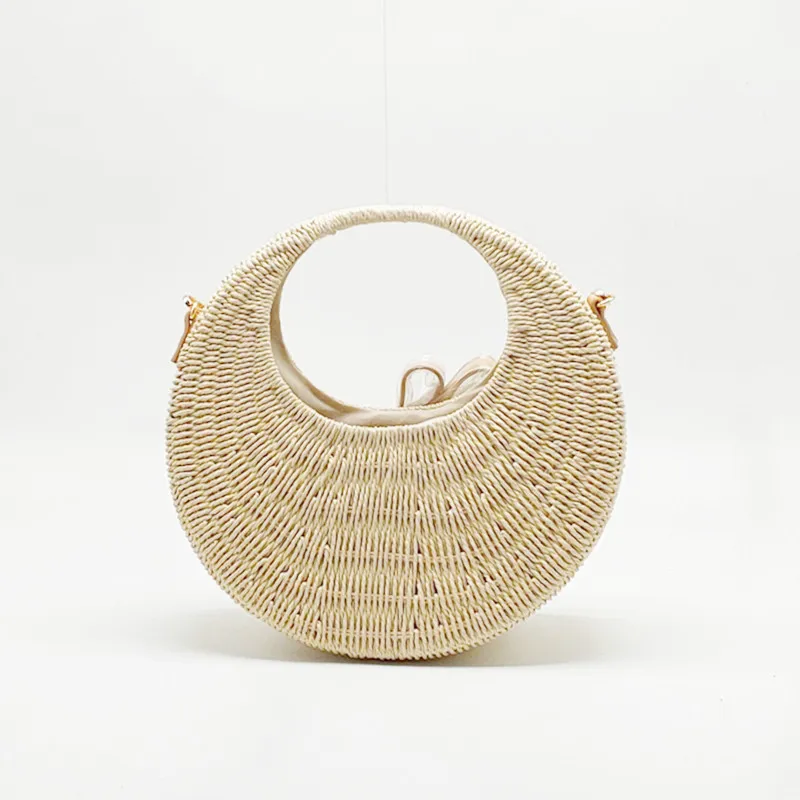 Новая модная круглая соломенная сумка новинка 2022 модный бренд тканая для летнего