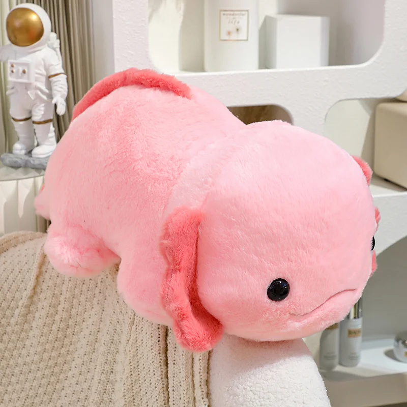 45/60cm New Pink Axolotl Plush Toy Soft Stuffed Animal Pillow Plushie Chubby Dolls Gift Home Decoration