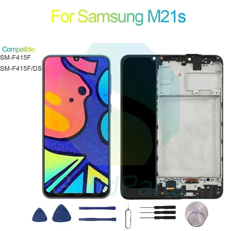 Для Samsung M21s замена экрана 2340*1080 SM-F415F SM-F415F/DS M21S ЖК сенсорный дигитайзер в сборе