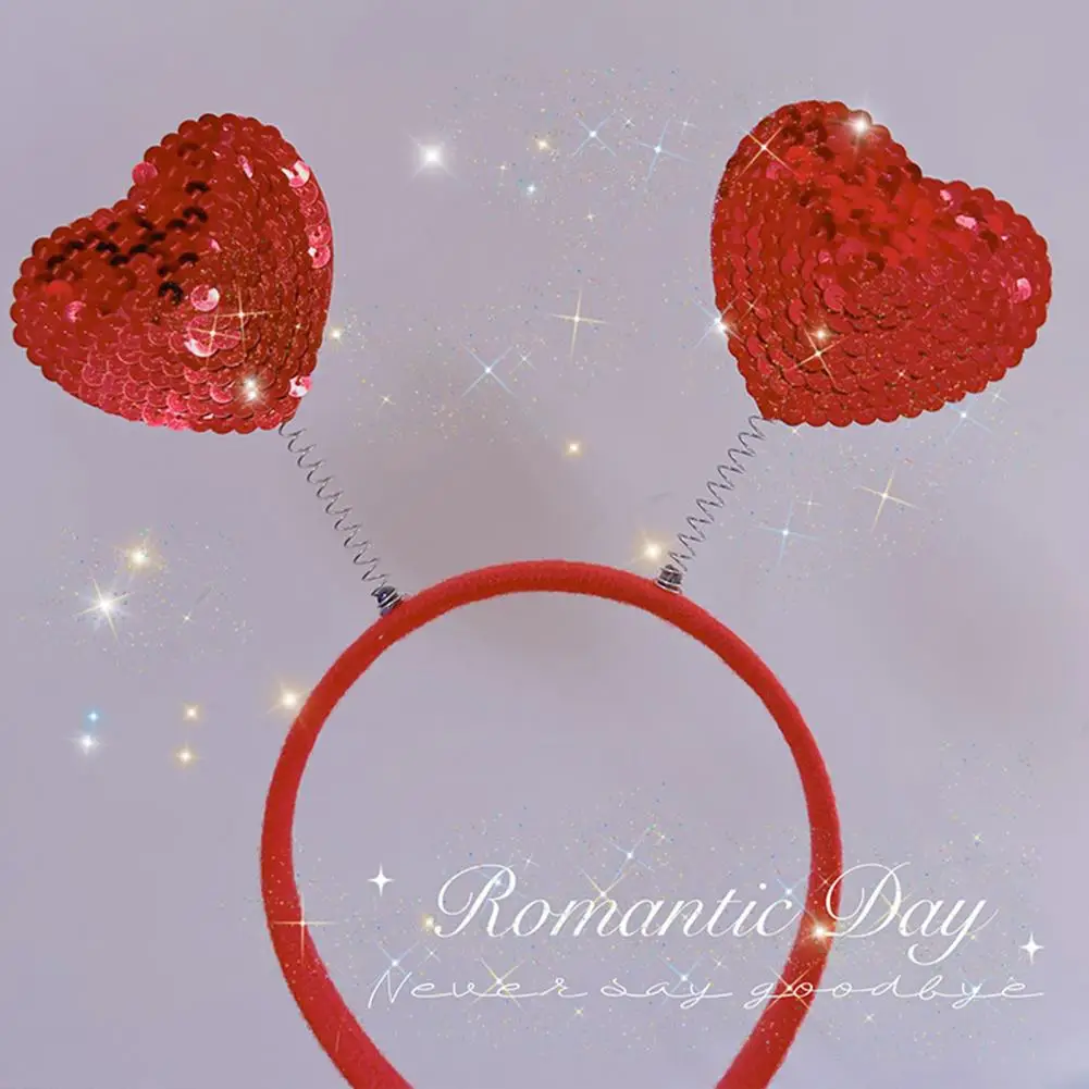 

Шикарная повязка на голову на День святого Валентина, обруч для волос с конфетти, весна, луна, звезда, фотореквизит для вечеринки