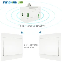 rf433 wireless switch no battery remote control wall light switch self powered no wiring needed wall panel transmitter