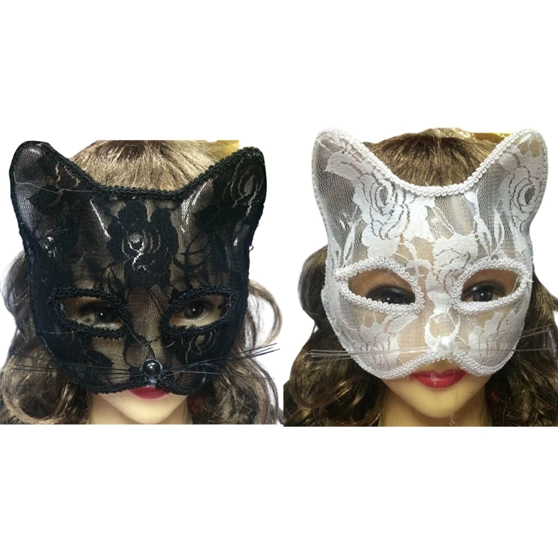

2022 trend Half-Face Mask Party Masks For Adults Masquerade Lace Fox Mask Costume Adult
