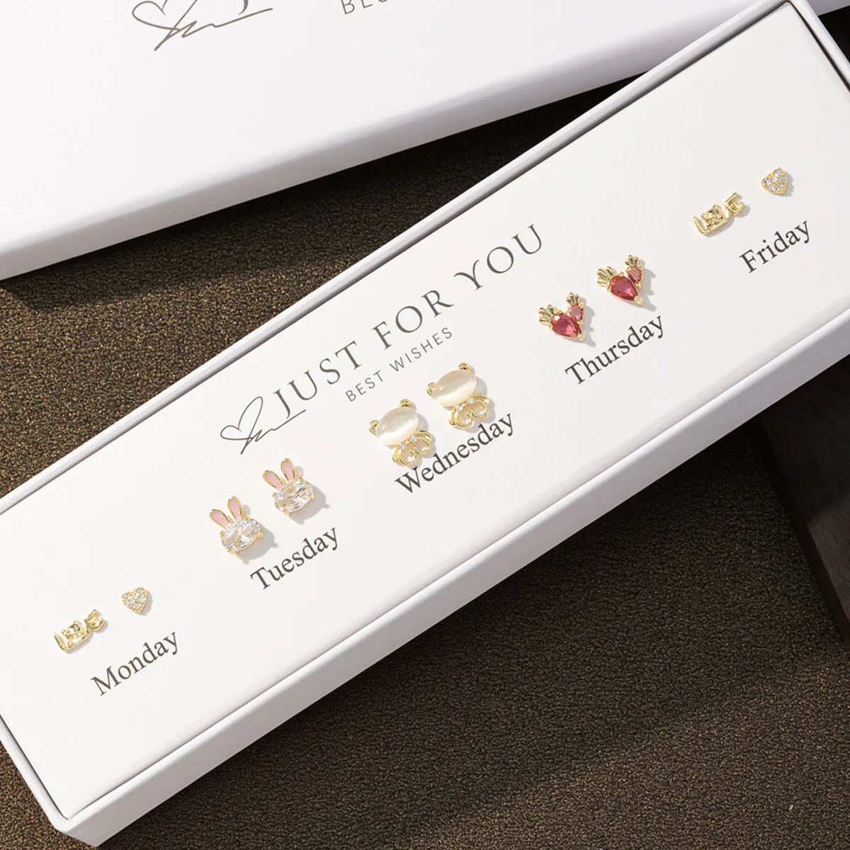 

5 PCS Earrings Gift For Women S925 Silver Ear Stud Jewelry For Party Christmas Birthday